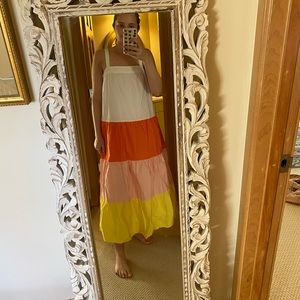 English Factory Color Block Dress